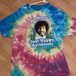 Bob Ross tie dye t-shirt